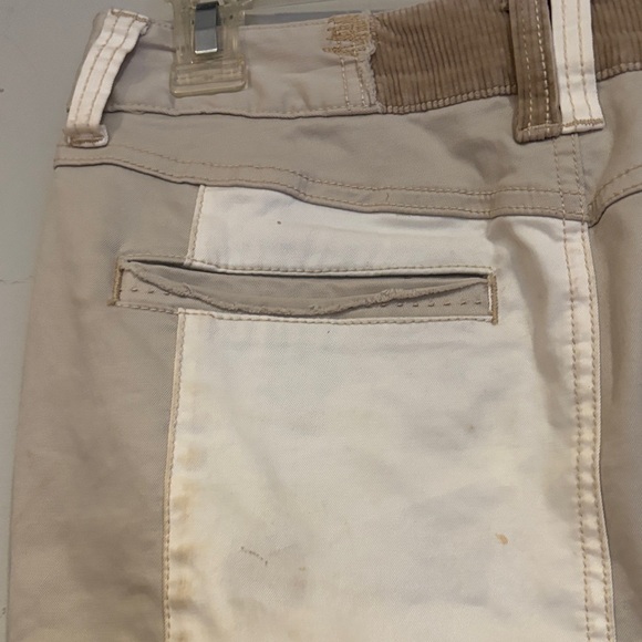 Pilcro Patchwork Mini Skirt in Tan and Cream - Picture 6 of 15